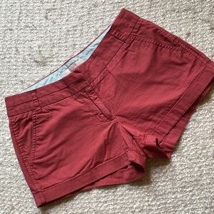 🌷J. Crew Size 0 Dusy Rose Broken- In Chino Shorts